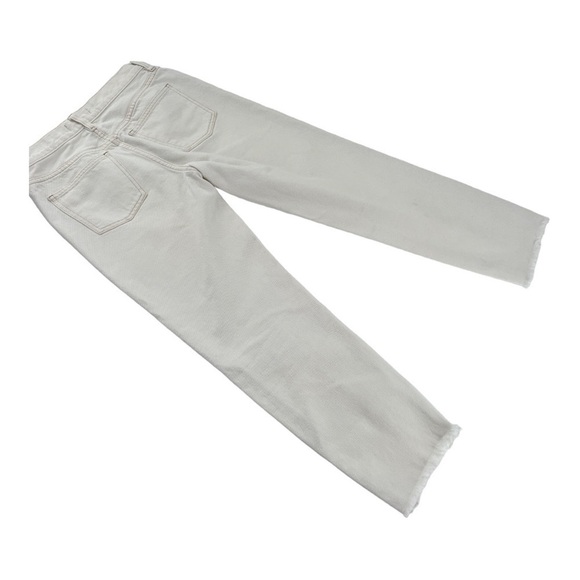 FREE PEOPLE Women's Ivory Button Fly Raw Hem Slim Jeans Size 26 - Picture 10 of 13